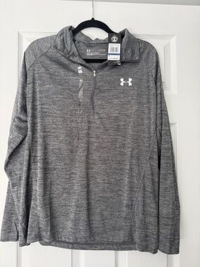 Under Armour Gray Heather 1/4 Zip Performance Pullover